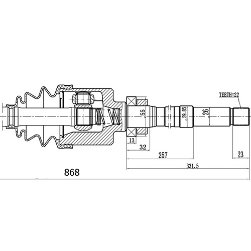 Z88030R — ZIKMAR — Приводной вал