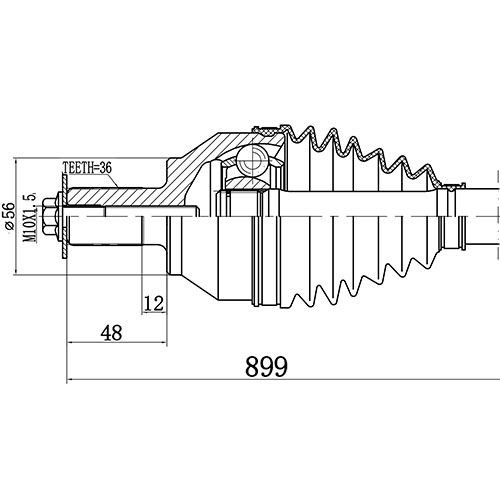 Z88039R — ZIKMAR — Приводной вал