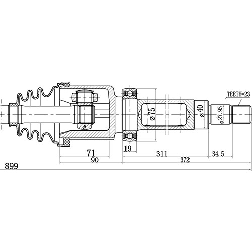 Z88039R — ZIKMAR — Приводной вал