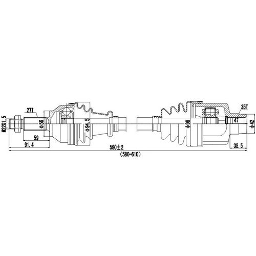 Z88047R — ZIKMAR — Приводной вал