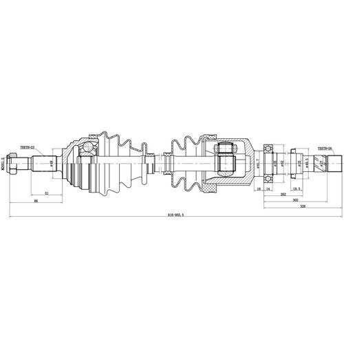 Z88082R — ZIKMAR — Приводной вал