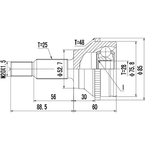 Z88304R — ZIKMAR — Шрус Наружный