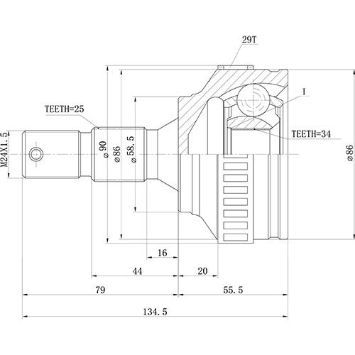 Z88316R — ZIKMAR — Шрус Наружный