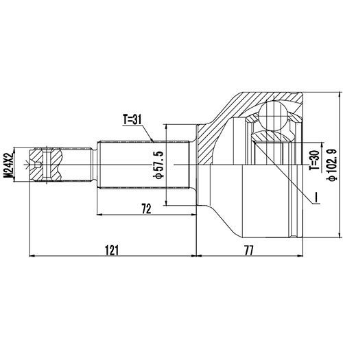 Z88319R — ZIKMAR — Шрус Наружный