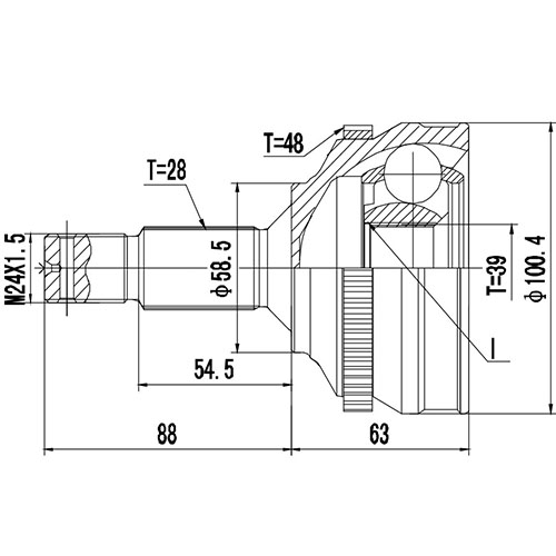 Z88320R — ZIKMAR — Шрус Наружный