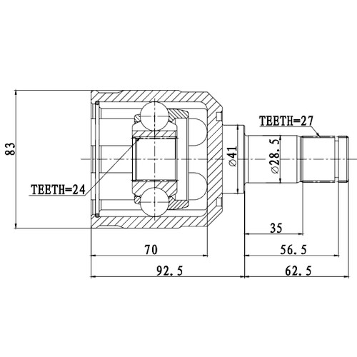 Z88925R — ZIKMAR — Шрус Внутренний