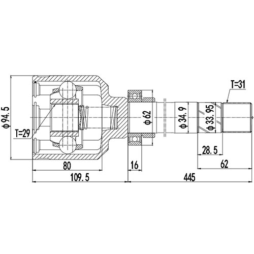 Z88982R — ZIKMAR — Шрус внутренний