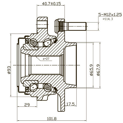 Z89124R — ZIKMAR — Ступица передняя