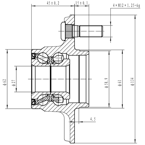 Z89136R — ZIKMAR — Ступица задняя