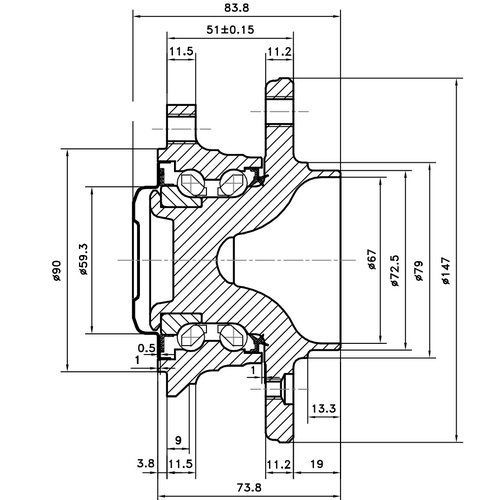 Z89189R — ZIKMAR — Ступица передняя