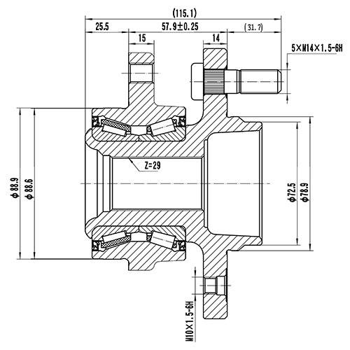 Z89267R — ZIKMAR — Ступица передняя