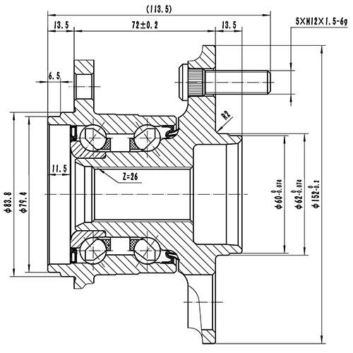 Z89270R — ZIKMAR — Ступица задняя