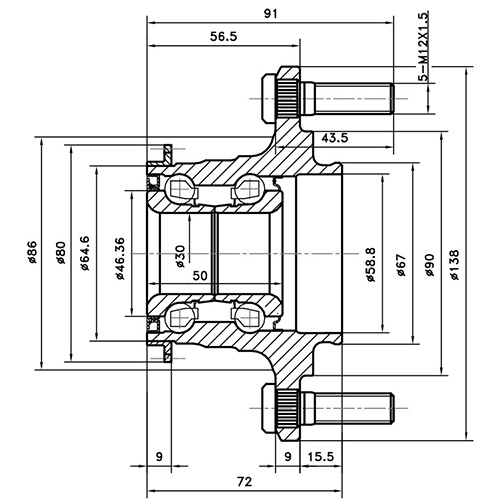 Z89282R — ZIKMAR — Ступица задняя