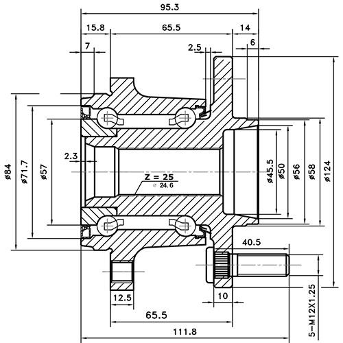 Z89351R — ZIKMAR — Ступица задняя