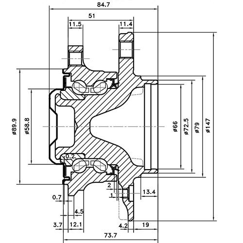 Z89391R — ZIKMAR — Ступица передняя