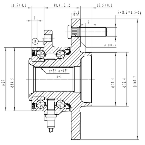 Z89408R — ZIKMAR — Ступица передняя