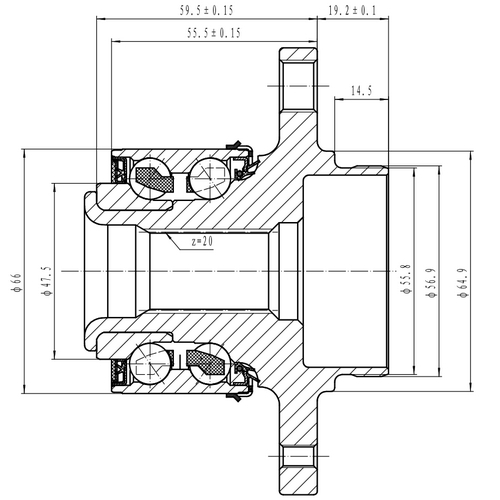 Z89527R — ZIKMAR — Ступица передняя