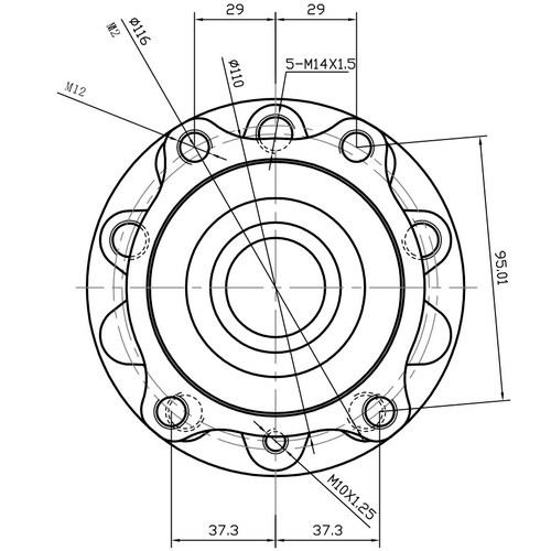 Z89552R — ZIKMAR — Ступица задняя