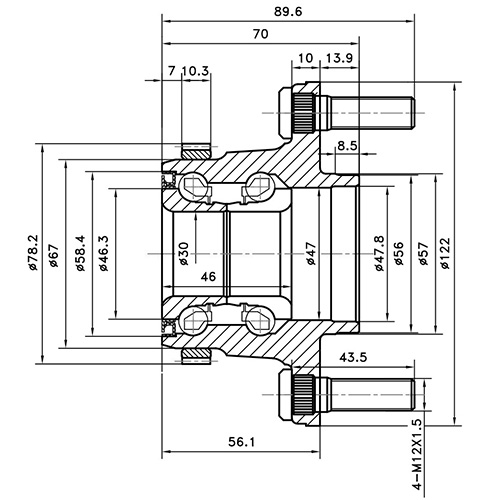 Z89613R — ZIKMAR — Ступица задняя