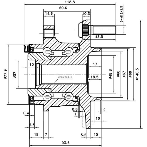 Z89640R — ZIKMAR — Ступица задняя